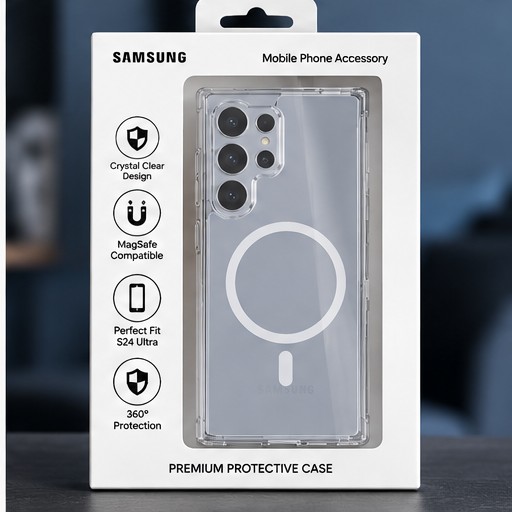 Samsung Galaxy S25 Ultra Crystal Clear MagSafe Case | Transparent Shockproof Magnetic Cover | The Accessify - Image 3