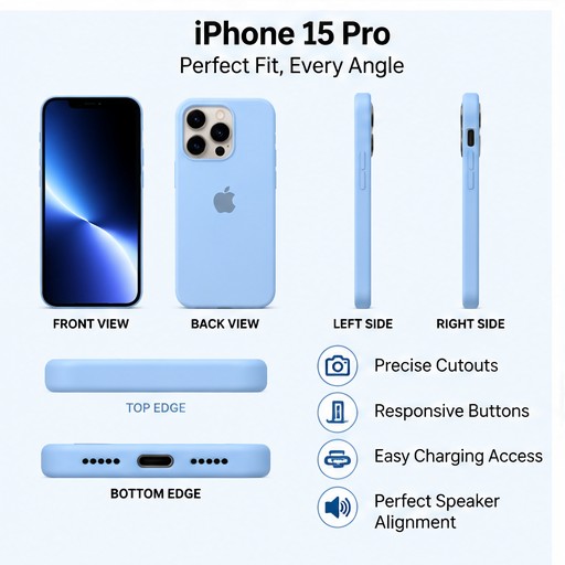 iPhone 15 Pro Max Silicone Case – Premium Shockproof Liquid Silicone Cover | The Accessify - Image 4