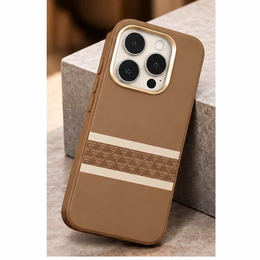 iPhone 15 Pro Max Leather-Style Case | Racing Stripe Premium Luxury Shockproof Cover | The Accessify - Image 2