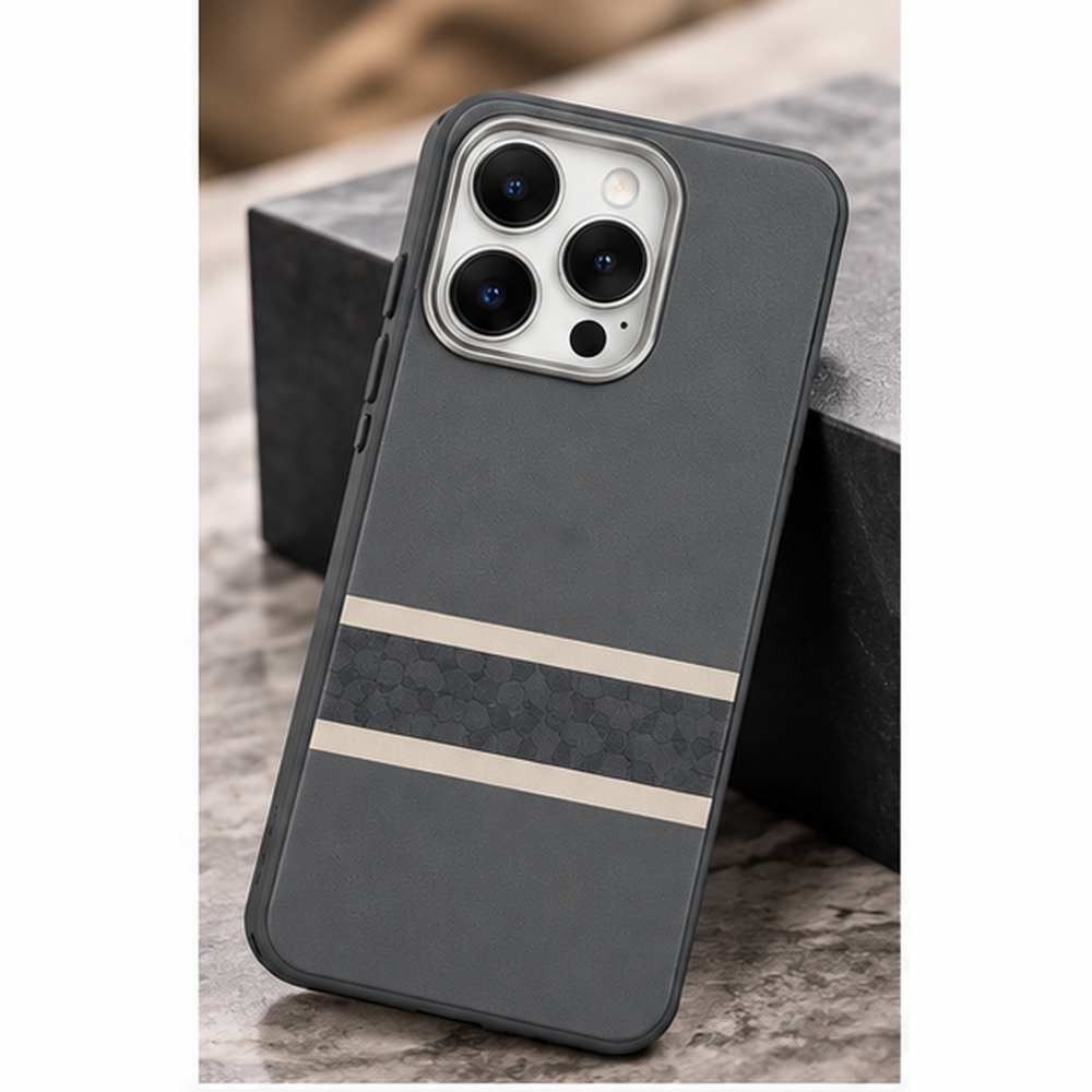 iPhone 16 Pro Max Leather-Style Case | Premium Racing Stripe Shockproof Cover | The Accessify - Image 2