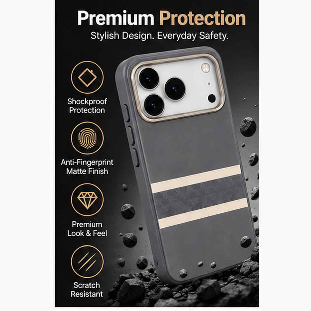 iPhone 17 Pro Max Leather-Style Case | Racing Stripe Premium Luxury Shockproof Cover | The Accessify - Image 6