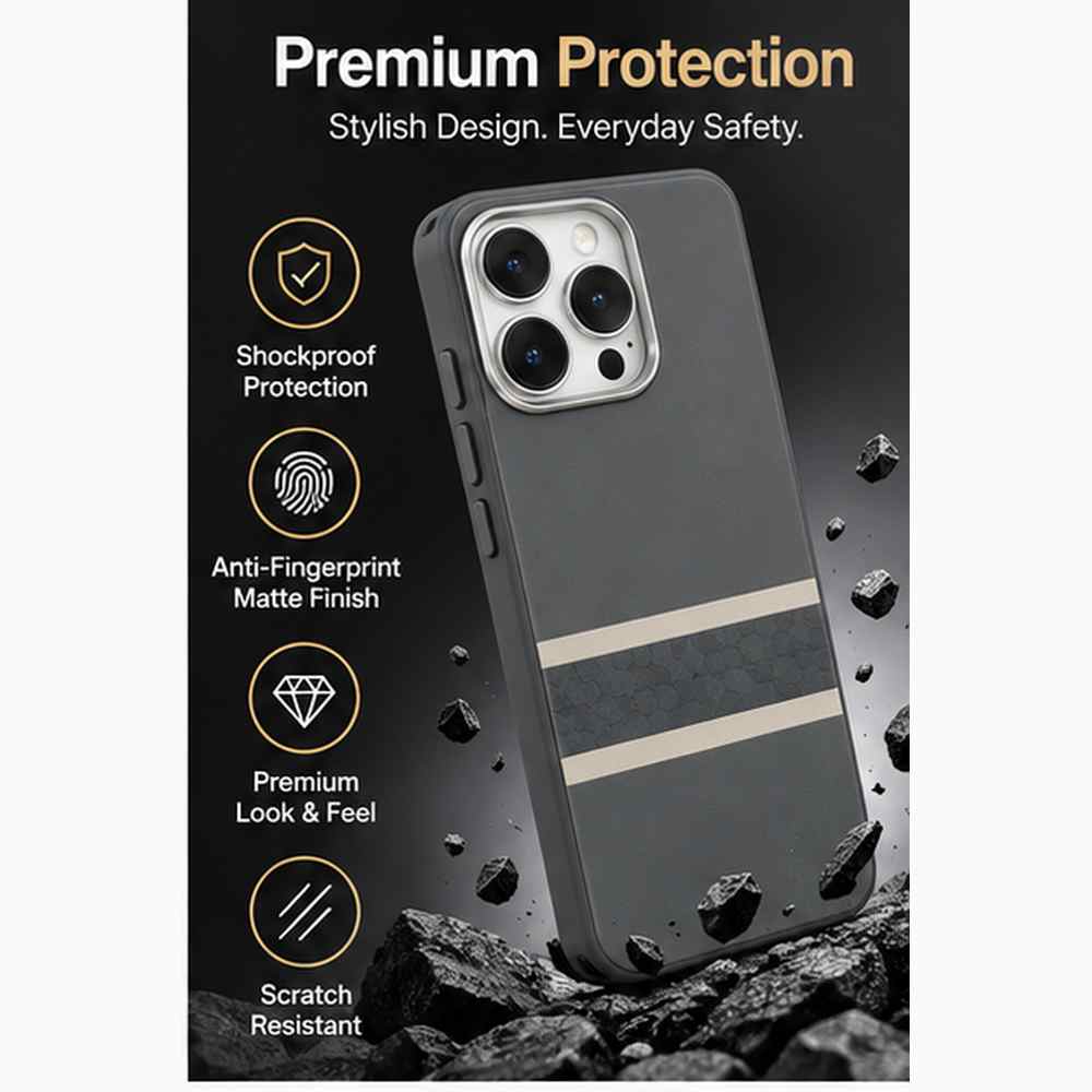iPhone 16 Pro Max Leather-Style Case | Premium Racing Stripe Shockproof Cover | The Accessify - Image 6