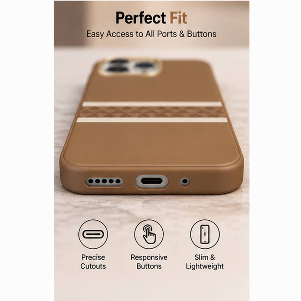 iPhone 15 Pro Max Leather-Style Case | Racing Stripe Premium Luxury Shockproof Cover | The Accessify - Image 4