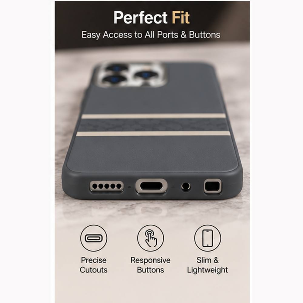 iPhone 16 Pro Max Leather-Style Case | Premium Racing Stripe Shockproof Cover | The Accessify - Image 4