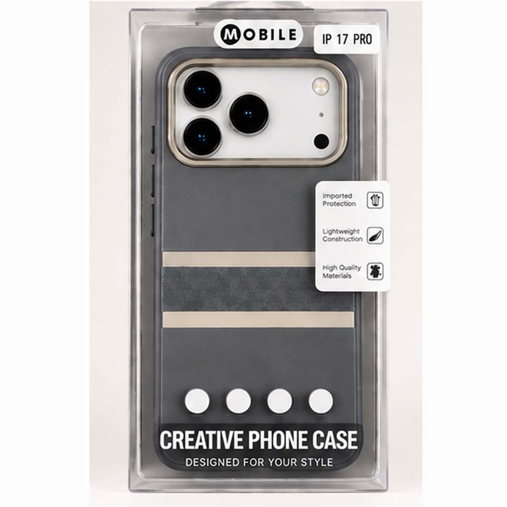iPhone 17 Pro Max Leather-Style Case | Racing Stripe Premium Luxury Shockproof Cover | The Accessify - Image 3