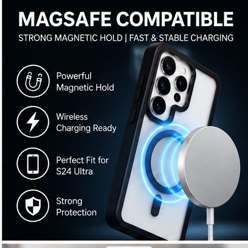 Samsung Galaxy S24 Ultra Transparent MagSafe Case