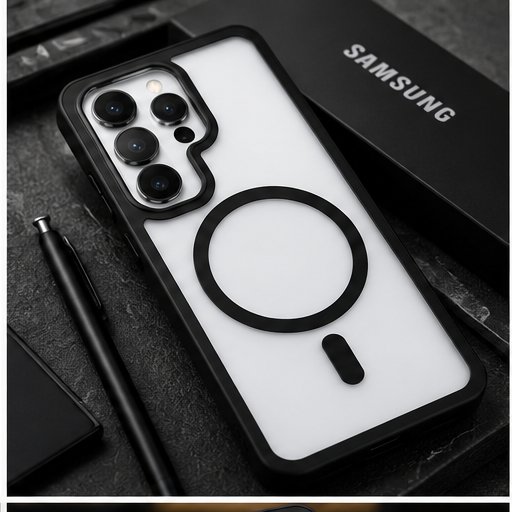 Samsung Galaxy S25 Ultra Transparent MagSafe Case | Crystal Clear Shockproof Magnetic Cover | The Accessify - Image 2