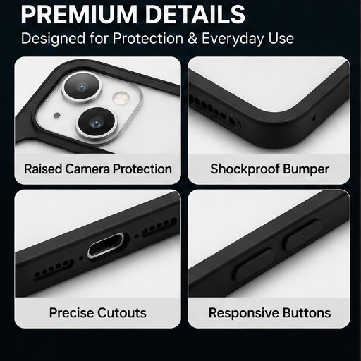 iPhone 15 Transparent MagSafe Case | Premium Black Crystal Clear Shockproof Magnetic Cover | The Accessify - Image 5
