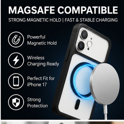 iPhone 17 Transparent MagSafe Case | Ultra-Protect Crystal Clear Shockproof Magnetic Cover | The Accessify - Image 6