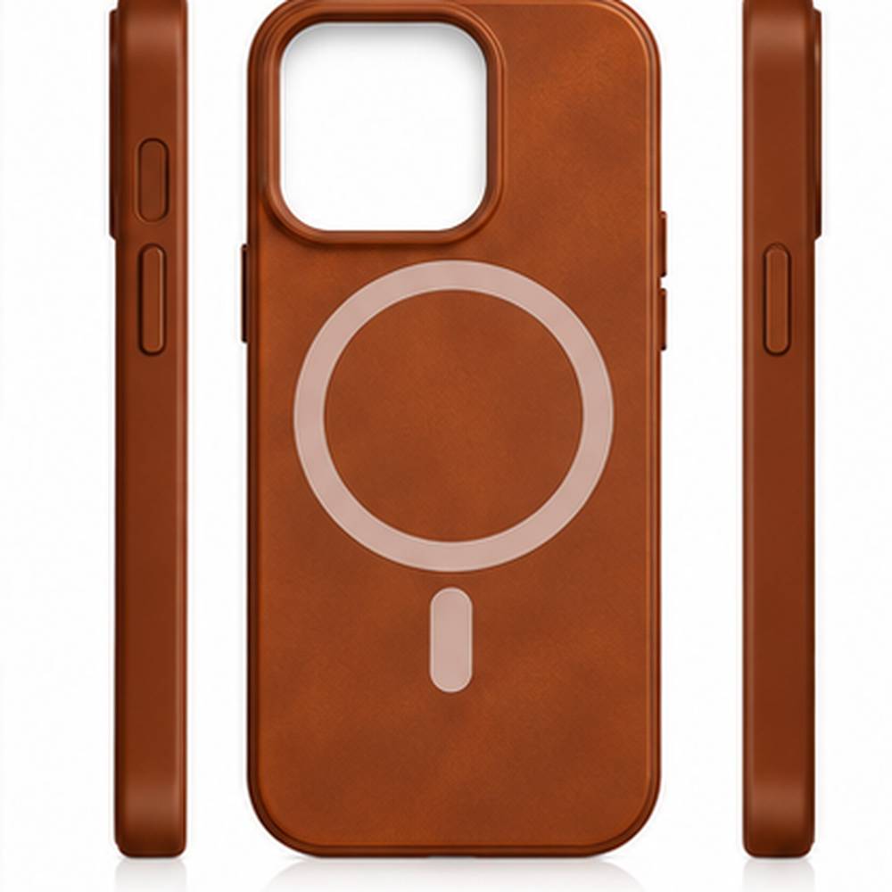 iPhone 15 Leather-Style MagSafe Case | Premium Rose Gold Magnetic Shockproof Cover | The Accessify - Image 4